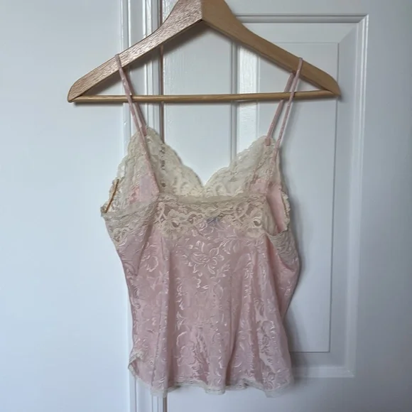 VTG Christian Dior Lingerie Set ILGWU lace patterned baby pink old Hollywood - Picture 3 of 13